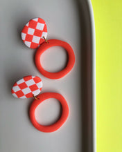 Load image into Gallery viewer, POP | organa checker earrings
