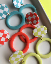 Load image into Gallery viewer, POP | organa checker earrings