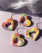 Load image into Gallery viewer, CANDY | heart hoop earrings
