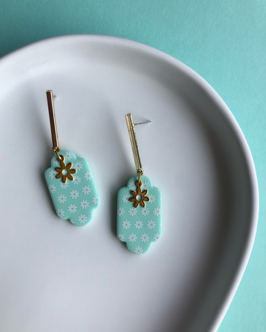 MISC | mint daphne earrings