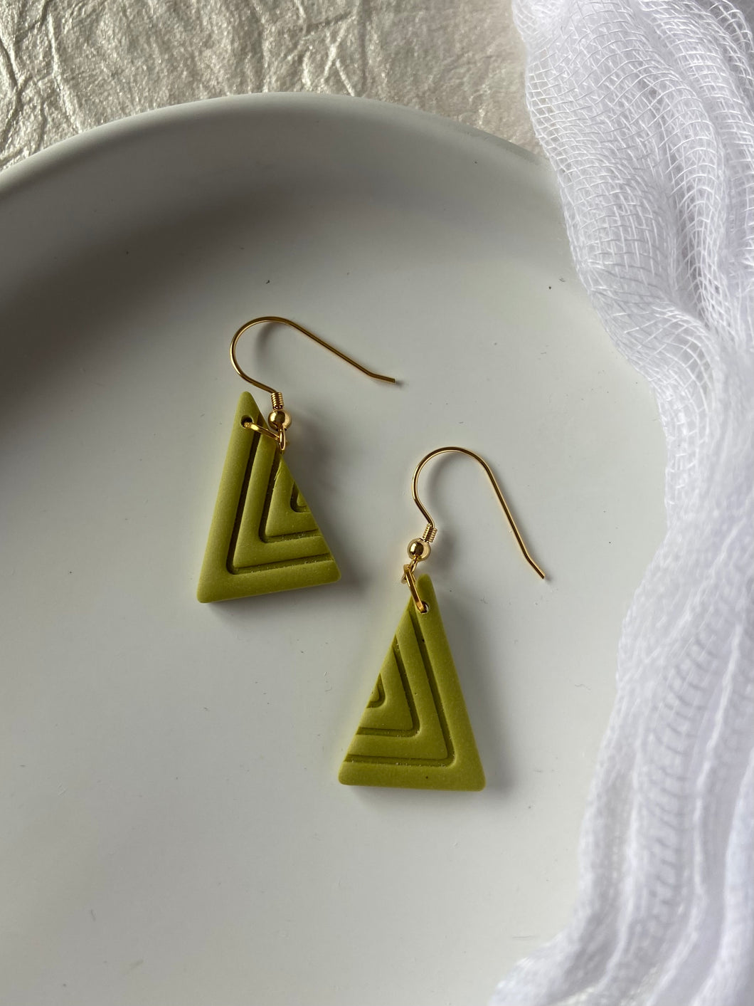 GLITZ | triangle / tree earrings