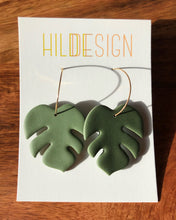 Load image into Gallery viewer, ROOT | monstera hoop earrings
