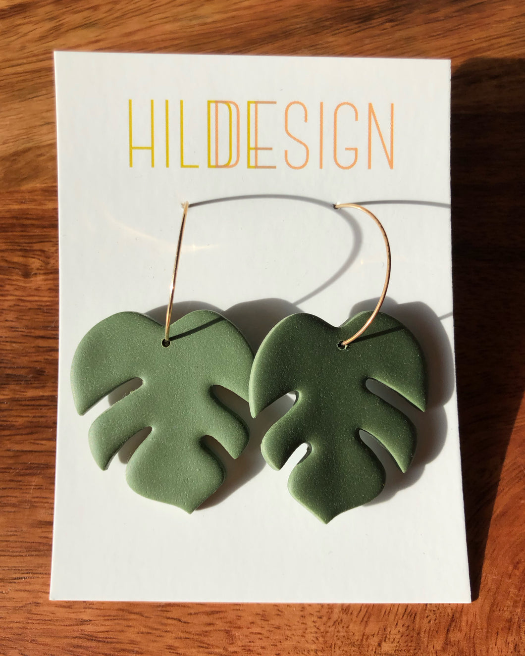 ROOT | monstera hoop earrings