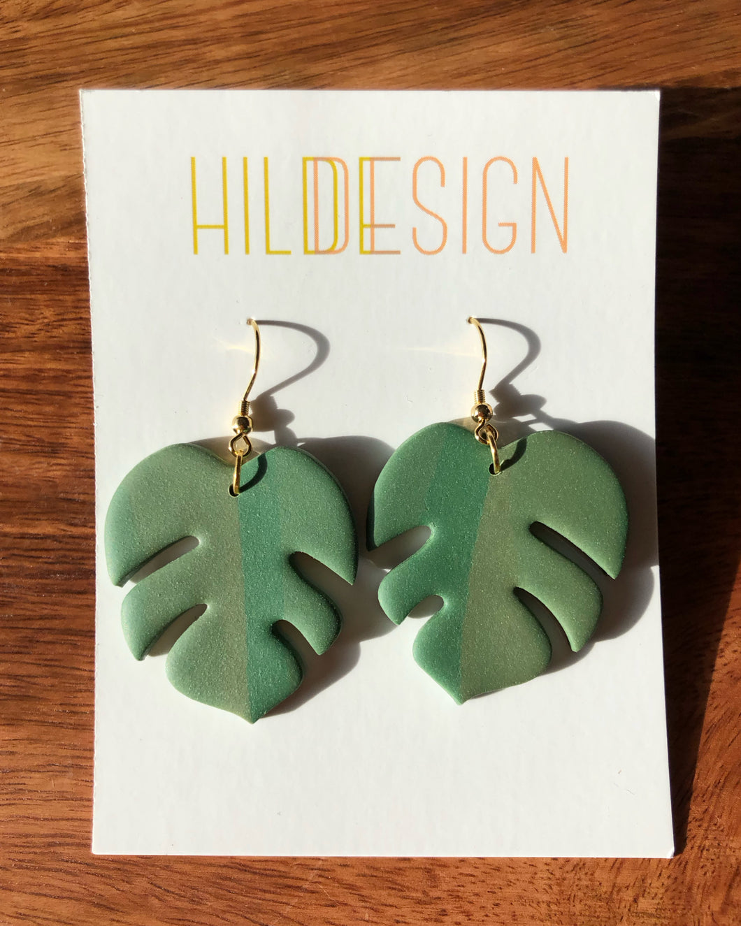 ROOT | monstera hook earrings