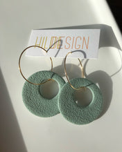 Load image into Gallery viewer, MISC | mod hoop earrings // retro
