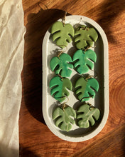 Load image into Gallery viewer, ROOT | variegated monstera earrings
