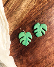 Load image into Gallery viewer, ROOT | variegated monstera earrings
